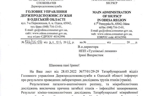 Массовая гибель птиц в Одесской области: cтала известна причина Массовая гибель птиц в Одесской области: cтала известна причина