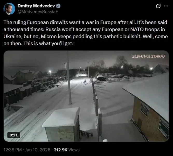 Медведєв опублікував відео удару «Орєшніком» і пригрозив Макрону