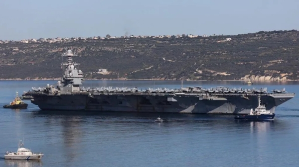 Авианосец USS Gerald R. Ford уходит на ремонт после пожара на борту Авианосец USS Gerald R. Ford уходит на ремонт после пожара на борту